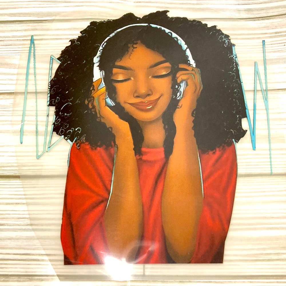Iron-on Stickers Heat Transfer Patches for clothes DIY
Red music girl
